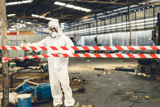Professional Sewage Cleanup technician working in Belle Mead, NJ
